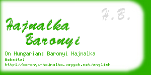 hajnalka baronyi business card